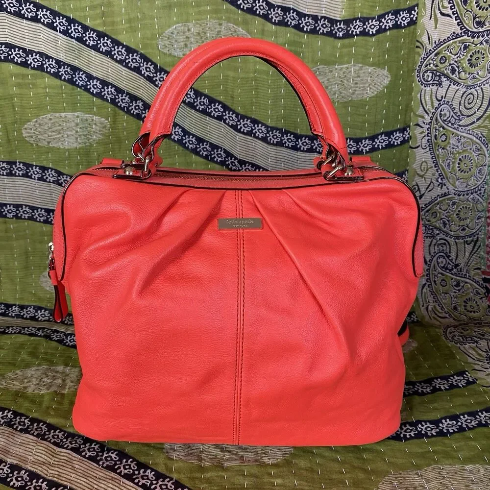 Kate Spade Flame Red Five Points Camille Large Crossbody/ Shoulder Bag